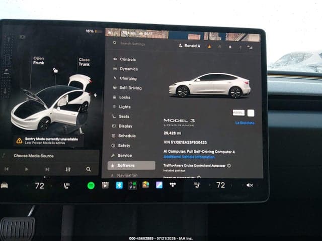 2025 TESLA MODEL 3 LONG RANGE REAR-WHEEL DRIVE/STANDARD REAR-WHEEL DRIVE 7