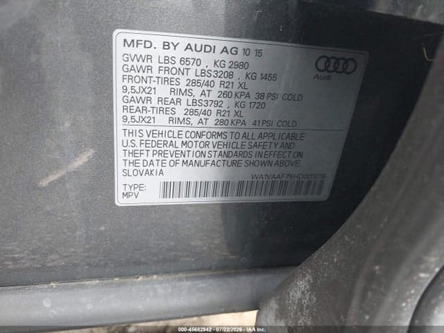 2017 AUDI Q7 3.0T PREMIUM 9