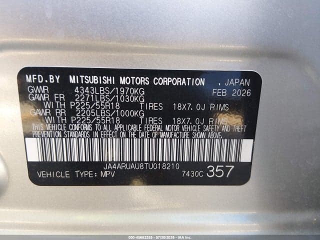 2026 MITSUBISHI OUTLANDER SPORT 2.0 ES/2.0 LE/2.0 RALLIART/2.0 S/2.0 SE/2.0 TRAIL EDITION 9
