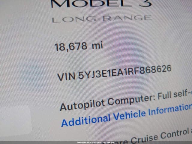 2024 TESLA MODEL 3 LONG RANGE DUAL MOTOR ALL-WHEEL DRIVE/REAR-WHEEL DRIVE 7