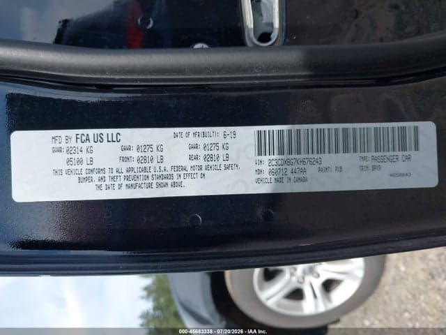 2019 DODGE CHARGER SXT RWD 9