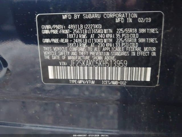 2019 SUBARU FORESTER SPORT 9