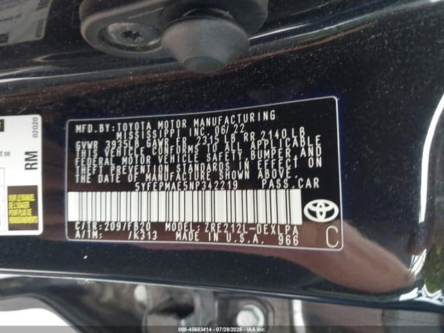 2022 TOYOTA COROLLA LE 9
