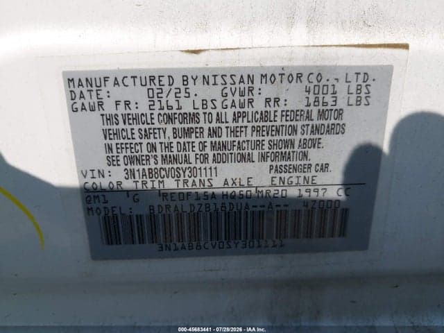 2025 NISSAN SENTRA SV 9