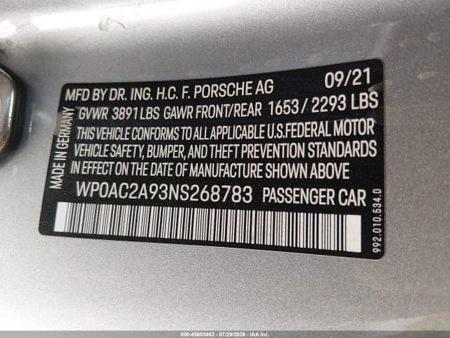 2022 PORSCHE 911 GT3/GT3 W/TOURING PACKAGE 9