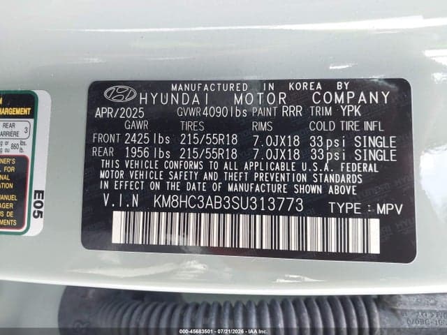 2025 HYUNDAI KONA SEL 9
