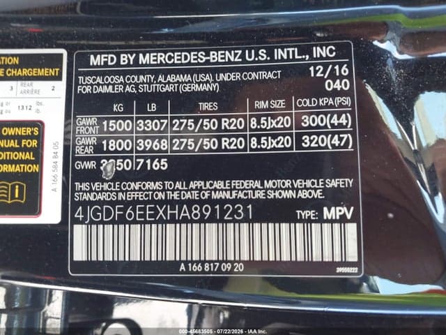 2017 MERCEDES-BENZ GLS 450 4MATIC 9