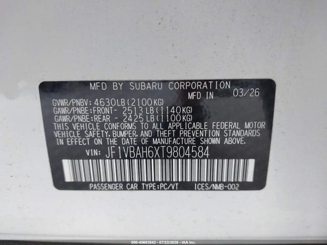 2026 SUBARU WRX PREMIUM 9