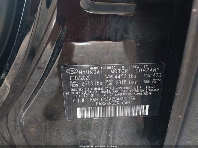 2025 HYUNDAI SONATA SEL 9
