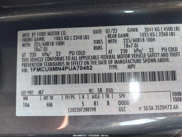2023 FORD ESCAPE ST-LINE 9