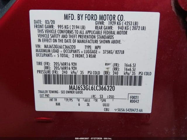 2020 FORD ECOSPORT SE 9