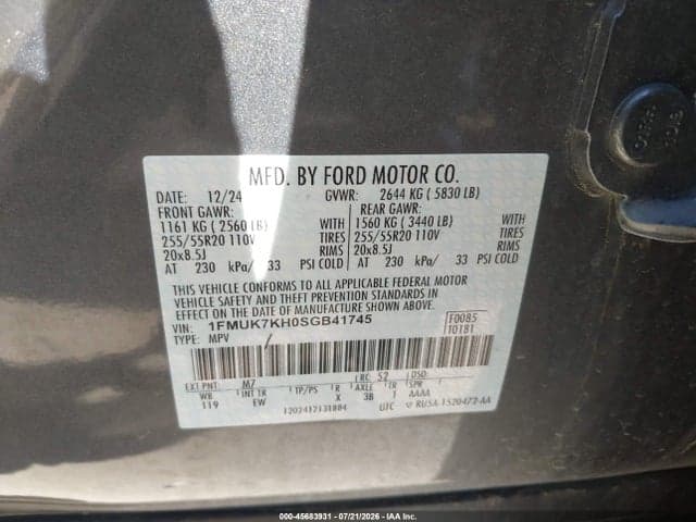 2025 FORD EXPLORER ST-LINE 9