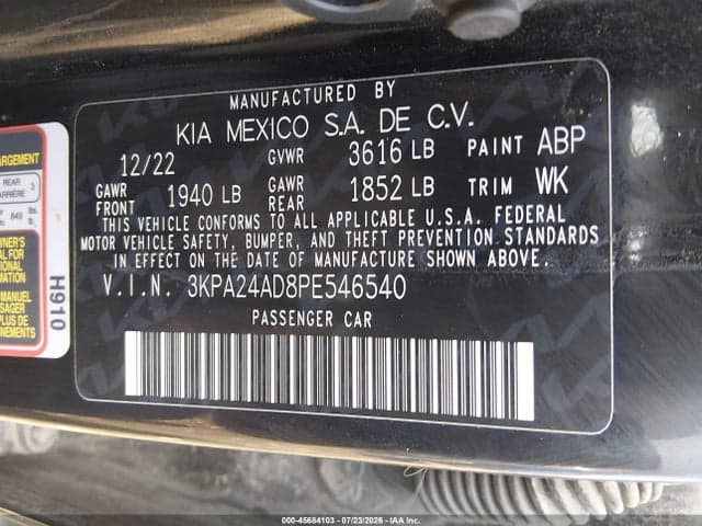 2023 KIA RIO S 9