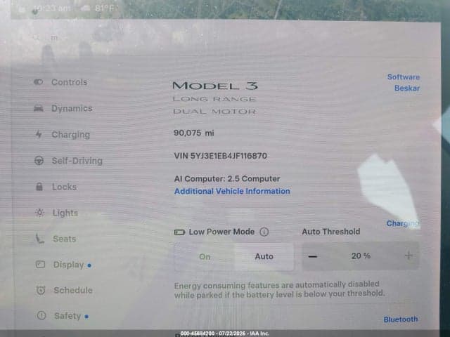 2018 TESLA MODEL 3 LONG RANGE/PERFORMANCE 7