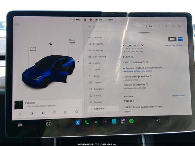 2020 TESLA MODEL Y LONG RANGE DUAL MOTOR ALL-WHEEL DRIVE/PERFORMANCE DUAL MOTOR ALL-WHEEL DRIVE 8