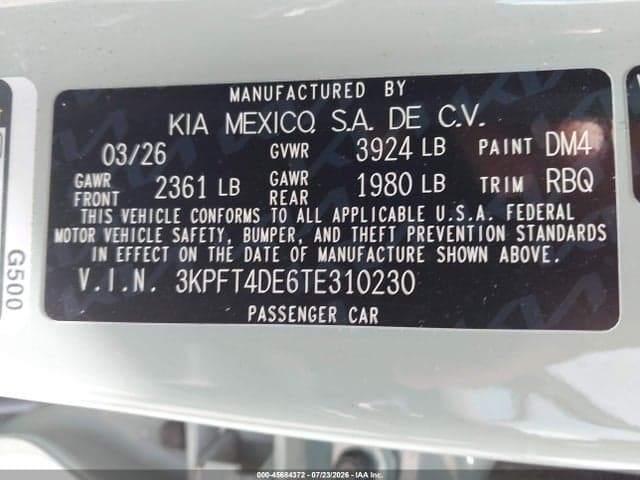 2026 KIA K4 LXS 9