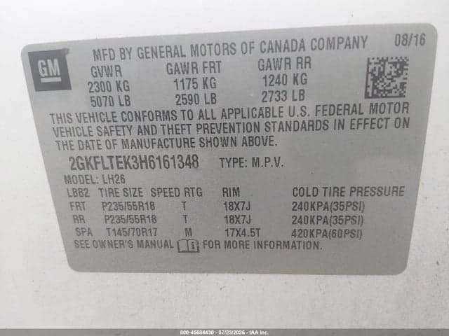 2017 GMC TERRAIN SLE-2 9