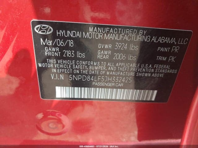 2018 HYUNDAI ELANTRA SEL 9