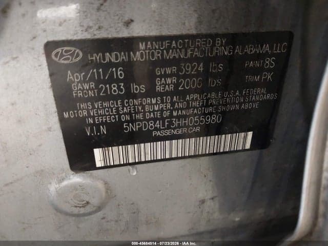 2017 HYUNDAI ELANTRA SE 9