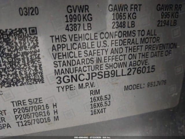 2020 CHEVROLET TRAX AWD LT 9