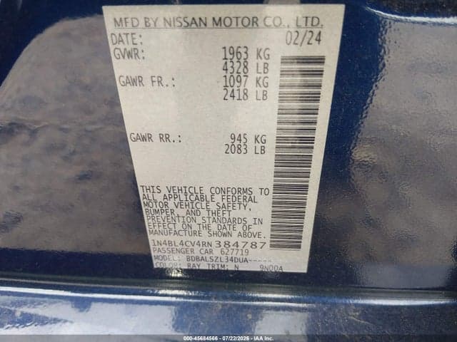 2024 NISSAN ALTIMA SR FWD 9