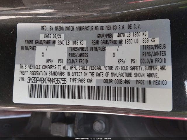 2024 MAZDA MAZDA3 2.5 S SELECT SPORT 9