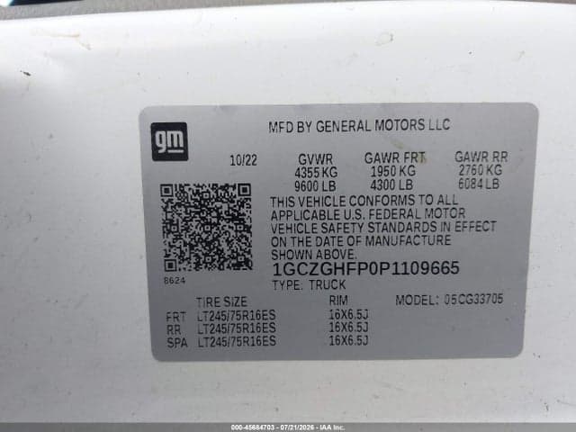 2023 CHEVROLET EXPRESS CARGO RWD 3500 EXTENDED WHEELBASE WT 9