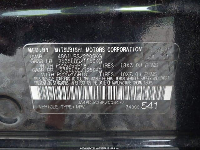 2019 MITSUBISHI OUTLANDER SE 9