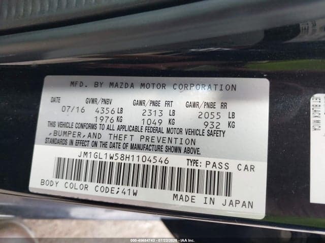 2017 MAZDA MAZDA6 GRAND TOURING 9