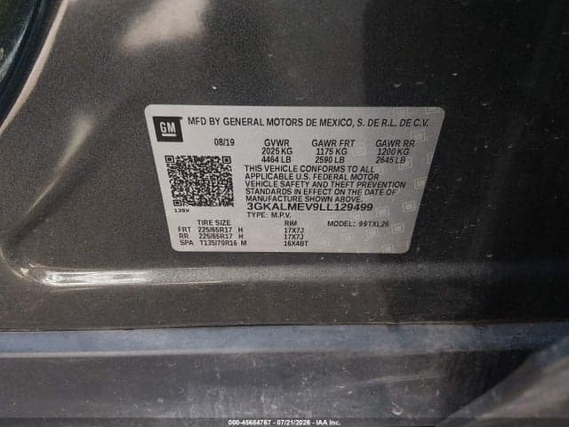 2020 GMC TERRAIN FWD SLE 9