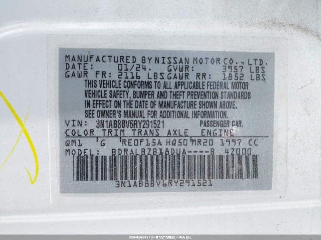 2024 NISSAN SENTRA S XTRONIC CVT 9