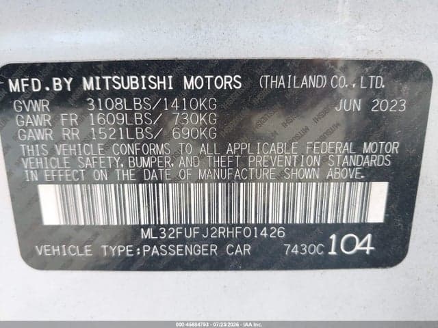 2024 MITSUBISHI MIRAGE G4 ES 9