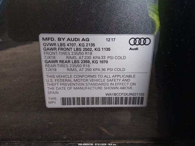 2018 AUDI Q3 2.0T PREMIUM/2.0T SPORT PREMIUM 9