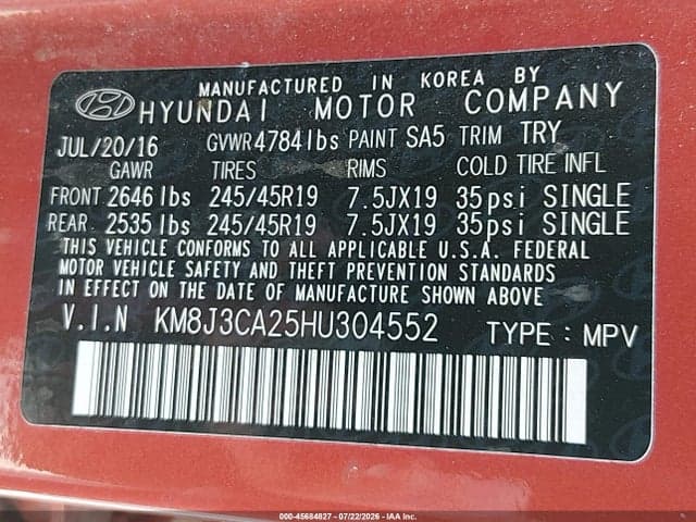 2017 HYUNDAI TUCSON LIMITED 9