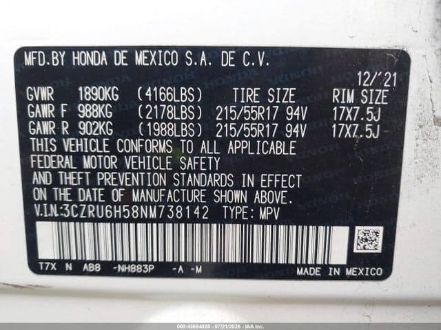 2022 HONDA HR-V AWD EX 9