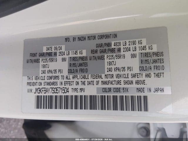 2025 MAZDA CX-5 2.5 CARBON TURBO 9