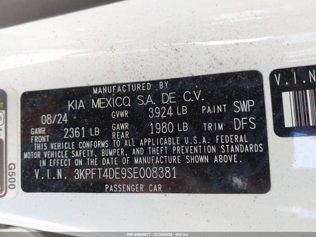 2025 KIA K4 LXS 9