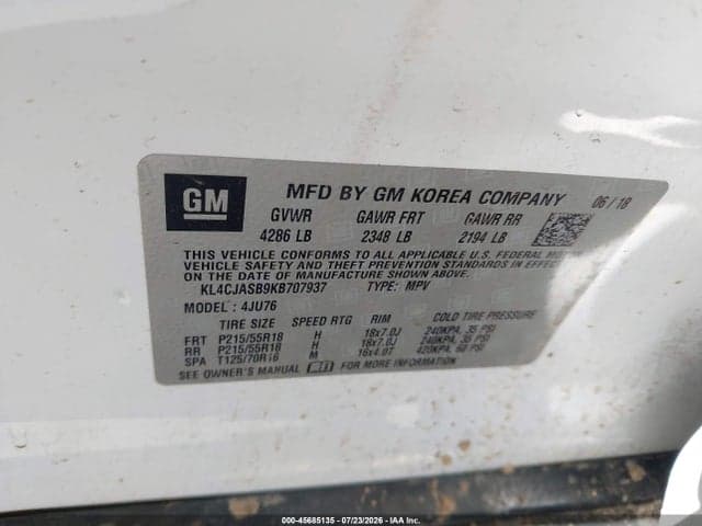 2019 BUICK ENCORE FWD PREFERRED 9