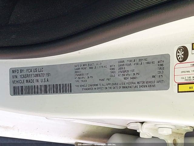 2021 RAM 1500 BIG HORN 4X4 5'7 BOX 9