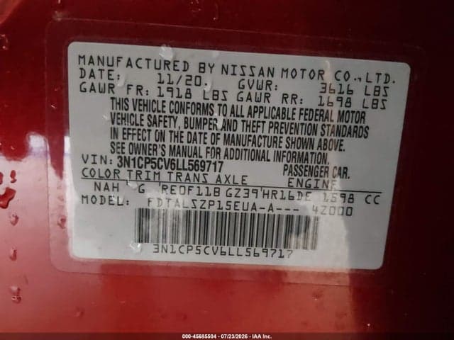 2020 NISSAN KICKS SV XTRONIC CVT 9