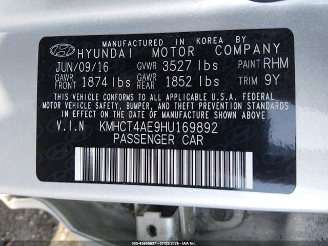 2017 HYUNDAI ACCENT SE 9