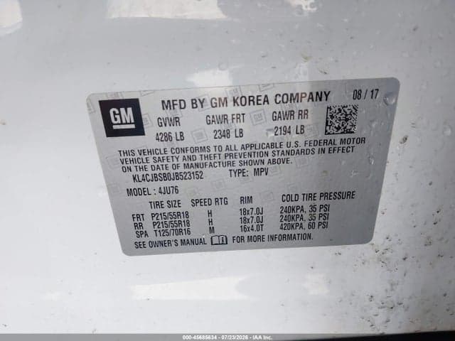 2018 BUICK ENCORE PREFERRED II 9