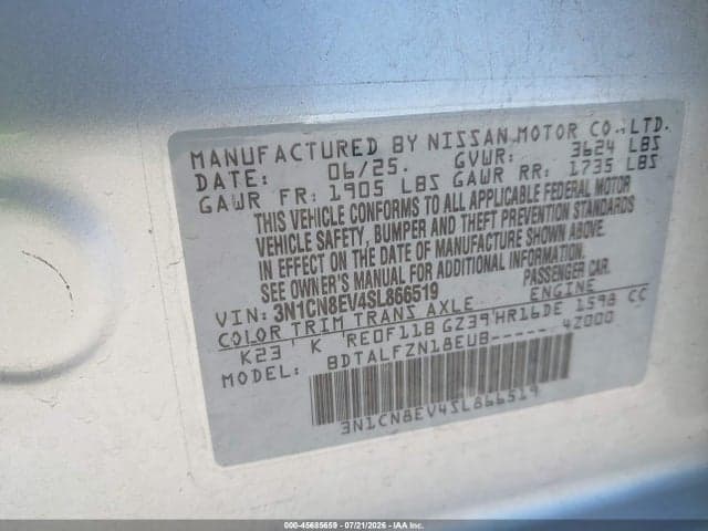 2025 NISSAN VERSA 1.6 SV 9