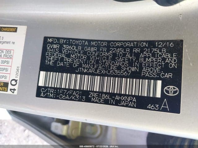2017 TOYOTA COROLLA IM 9