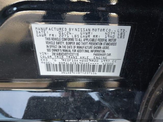 2026 NISSAN SENTRA SV 9