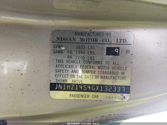 1986 NISSAN 300ZX 9