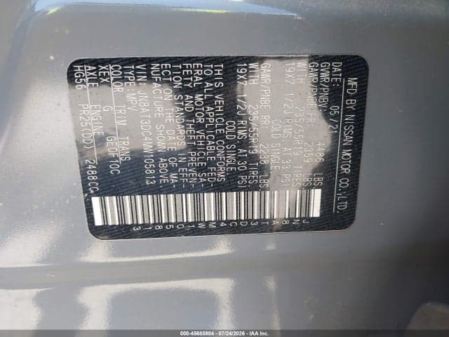 2021 NISSAN ROGUE PLATINUM FWD 9