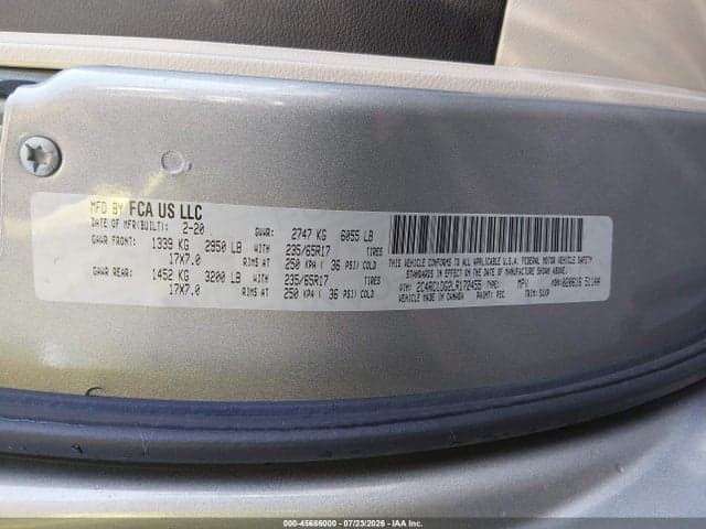 2020 CHRYSLER VOYAGER LXI 9