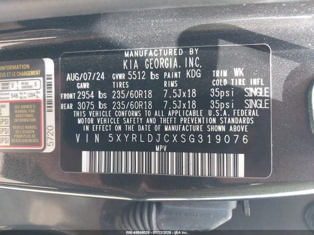 2025 KIA SORENTO S 9