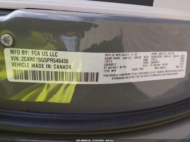2023 CHRYSLER PACIFICA TOURING L 9